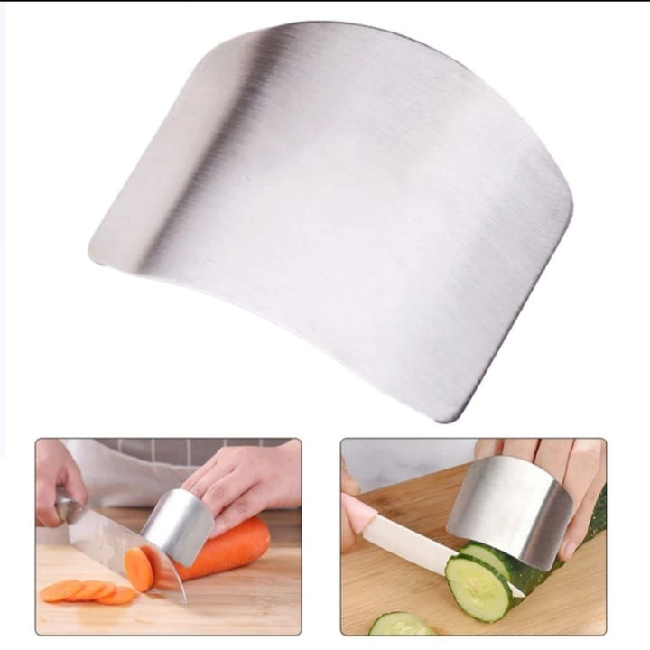 Multi-Function Stainless Steel Finger Guards – Protect Your Hands While Cutting and ChoppingEasy Vegetable Cutter Tool Stainless Steel Finger Guard Safe Vegetable Cutter Hand Guard Tool for Kitchen Cut Finger Protector Gadget Anti-cut Finger Protector