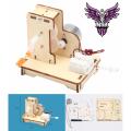 Creative Science Educational Hand Dynamo Toys For Children Wooden Physical Experiment Students Generator Handmade Toys DIY Kids. 