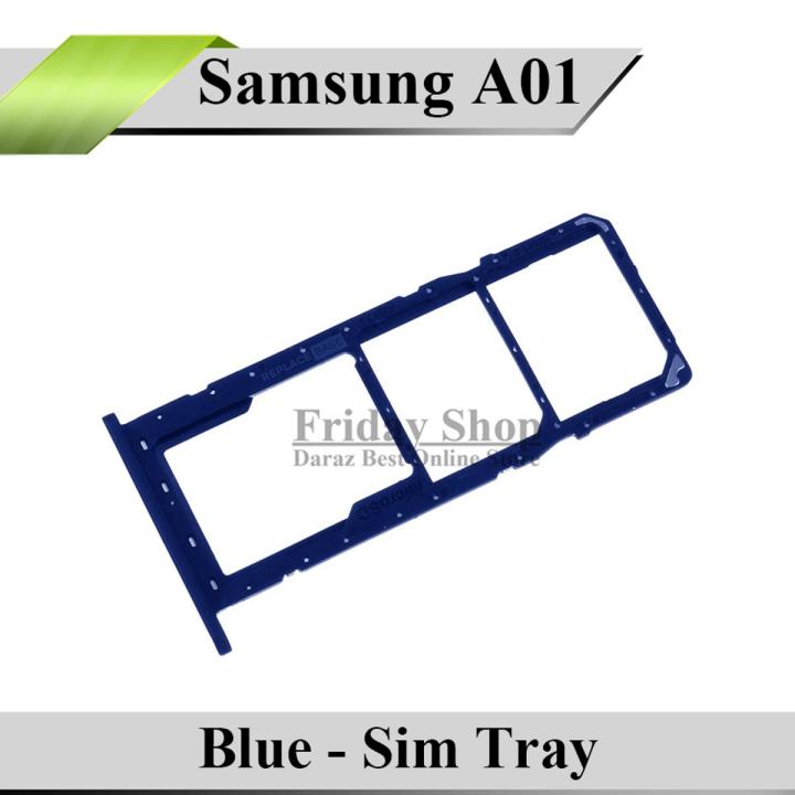 Samsung Galaxy A01 SIM Tray Sim Jacket Sim Slot Sim Door For Galaxy A01 - Blue
