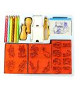 Shiny A1 "Stamp&Learn Educational Stamp Kit for Kids Fun Learning with Alphabet, Numbers & Shapes DIY Rubber Stamp Set with Ink Pad Ideal for Early Education, School & Home Activities. 