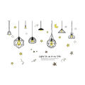 Modern Star Moon Wallpaper Background Baby Room Home Office Wall Sticker Decor. 