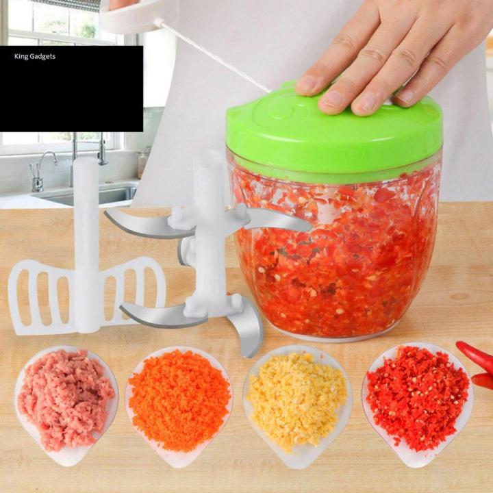 Big Long Crank Chop Food Chopper And Processor Deluxe With Japanese Blades
