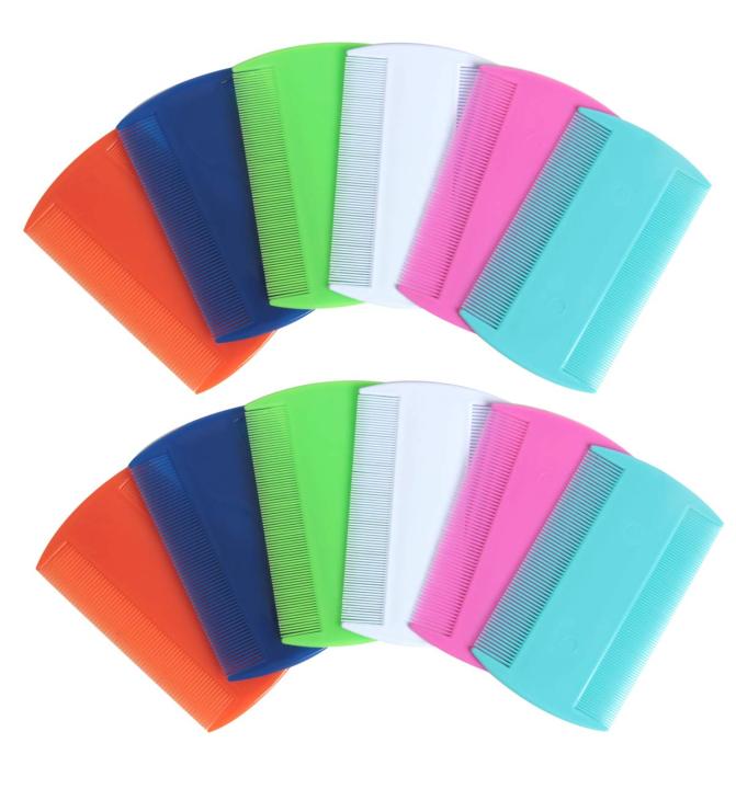 8 Pieces Double Sided Fine Tooth Hair Comb Head Lice Hair Comb For Kids & Pets