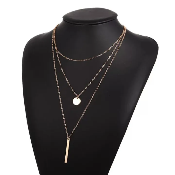 New%20Women%20Fashion%20Gold%20Color%203%20Layers%20Chain%20Necklace%20Hollow%20Out%20Triangle%20Long%20Pendant%20Necklaces%20Jewelry%20-%20Image%203