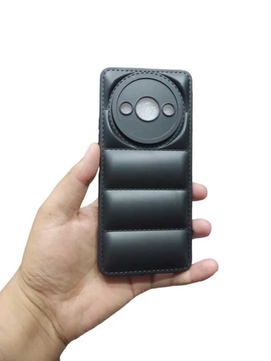 Redmi A3x / A3 Back Cover Soft Puffer Down Jacket Box Design Camera Protection A3X Phone Case