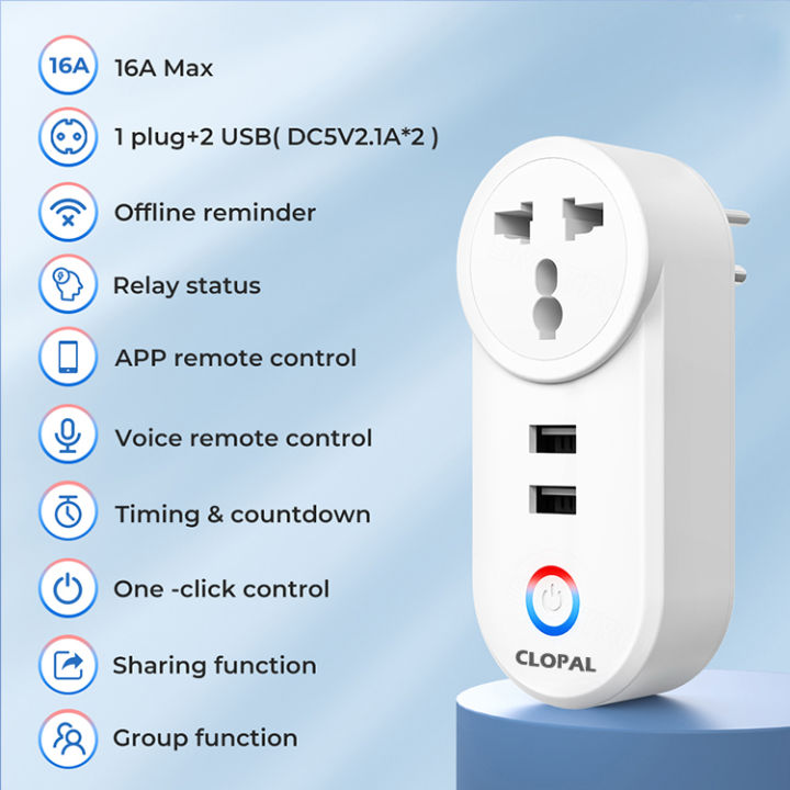 Clopal%20Wifi%20Smart%20Socket%203%20Pin%20Plug%20with%20USB%20EU%20US%20UK%20Outlet%20Adapter%20Charging%20Voice%20Timing%20Smart%20Life%20App%20Electrical%20for%20Google%20Home%20Alexa%20-%20Image%203