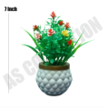 Set of 3 Artificial Baby Breath Flowers with Black White Pot Washable Best Used for Home Purposes and Office Decoration. 