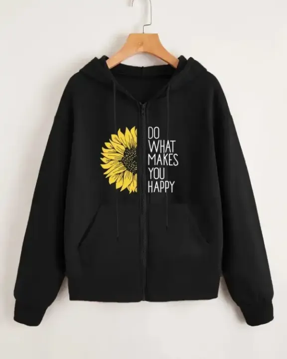 DO%20WHAT%20MAKES%20YOU%20HAPPY%20SUNFLOWER%20Printed%20Zipper%20Black%20Fleece%20Hoodie%20For%20Men%20Women%20Girls%20-%20Stay%20Cozy%20And%20Stylish%20With%20A%20Zipper%20Hoodie%20-%20Bachla's%20Store%20-%20Image%203