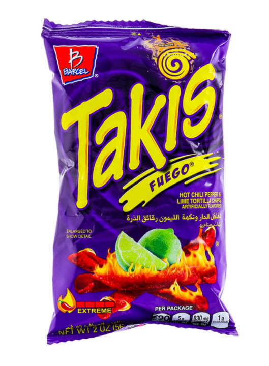 Takis Fuego Hot Chili Pepper And Lime Tortilla 56 g (Original Mexican)