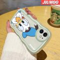 JIUMOO For iPhone 6 6 Plus 6s 6s Plus Case Comic Lovely Donald Duck Colorful Pattern Wave Border Soft Clear Shockproof Phone Cases Transparent Casing Silica Gel Protective Cover. 