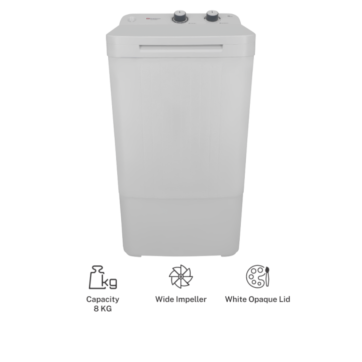Dawlance 8 kg Single Tub Washer Washing Machine DW 6100W White/ 10 Years Brand Warranty
