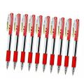 Ball Point Piano Point Grip, 0.8 Blue Black Red Green  Piano Point - 0.8 mm Needle Point Ball Pen - Pack of 10. 