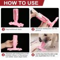 Pet Teeth Cleaning Toys Pet Gnaw Teether Toy Toothbrush Dog Toy For Pets pink L. 