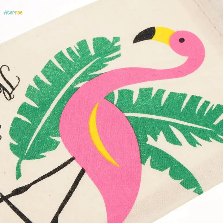 10pcs%20Flamingo%20Cotton%20Linen%20Sack%20Jewelry%20Pouch%20Drawstring%20Bag%20Wedding%20Favor%20-%20Image%203
