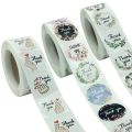500pcs/Roll Mailing Supplies For Gift Bags Roll Flower Sticker Label. 