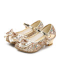Girls Princess Shoes Frozen Princess Elsa Role-play Shoes Kids Sequin Performance Leather Shoes Dance Shoes. 