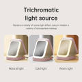 Mirror-equipped Makeup Bag with LED Light Mirror Lightweight Compact LED Lighted Mirror Cosmetic Case Fashionable Makeup Bag for Travel-Friendly Professional Makeup Artists Daily Use Gifting Storage. 