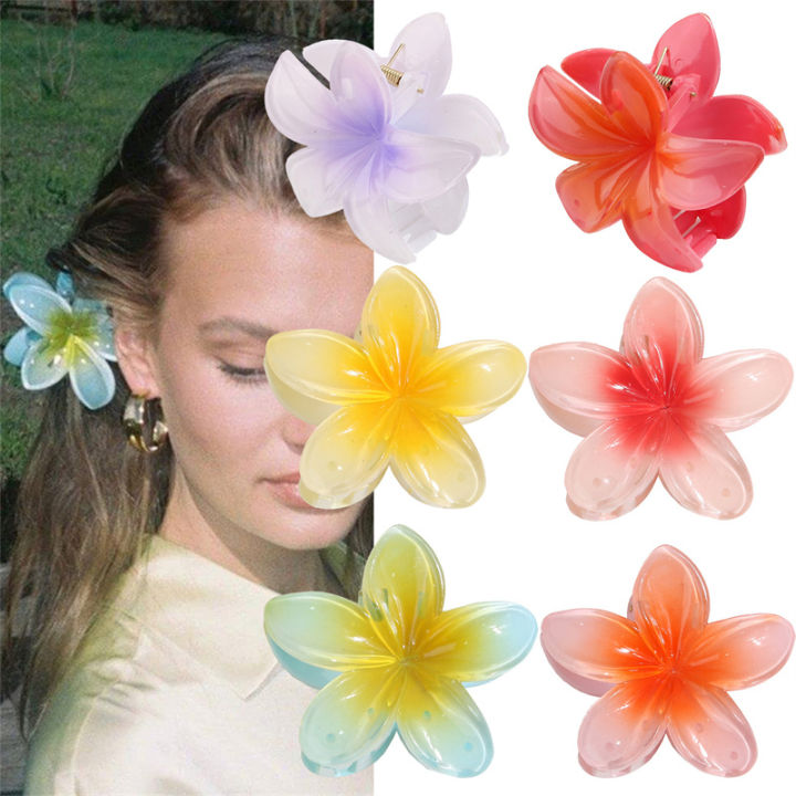 Large Flower Hair Claw Clips