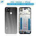 iTel Vision 1 Plus Housing Middle Frame With Side Button and Camera Lens Complete Body Casing Replacement For Vision 1 Plus - Black. 