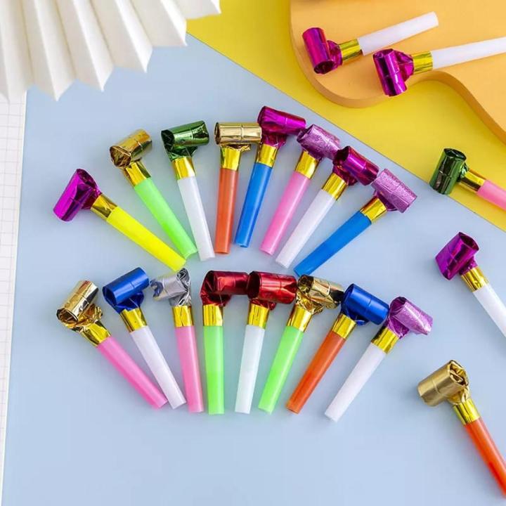 20pcs Party Blowouts Blowing Dragons Cartoon Whistles Party Noisemakers Funny Favors Toy Goody Bag Stuffers (Random Color)