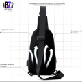 ZF: Mens Women,s Sling Cross Body Bag High Quailty Chest Shoulder Backpack For Boys Girls. 