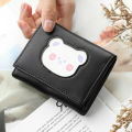 Cute Small Bear Patternwallets Lightweight Soft Small Womenwallets Three-Fold Pu Leather Soft Pu Leather for Daily Use Shopping Traveling Gift For Women Fashion Accessory. 