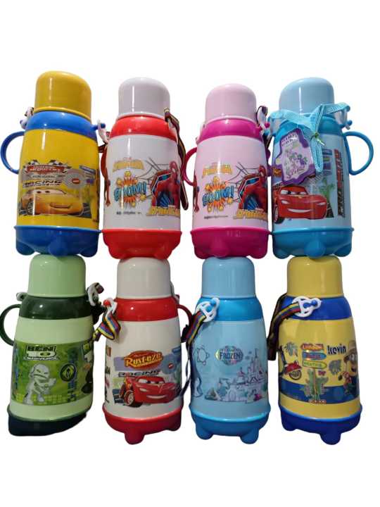 Cartoon Thermos Bottle For Kids | Boys | Girls | 750 ML | Cars | Benten | Minions | Forzen | Barbee |  Spiderman