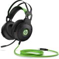 HP Pavilion Gaming 600 Headset with Green LED Ear Cup Lighting, 3.5 mm, 7.1 Virtual Surround Sound for Xbox One, PS4, PC & Phone, Black/Green. 