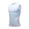 Ionic Shaping Vest Men's Sports Skin-tight Vests Fast Dry Breathable Slim Sleeveless Elastic Vest Fitness Top. 