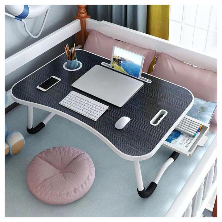 Laptop Table, Foldable Laptop Stand, Laptop Desk with Cup Holder, Laptop Lap Desk, Laptop Table with Cup Holder for Study, Arts, Bed and Multipurpose Usage