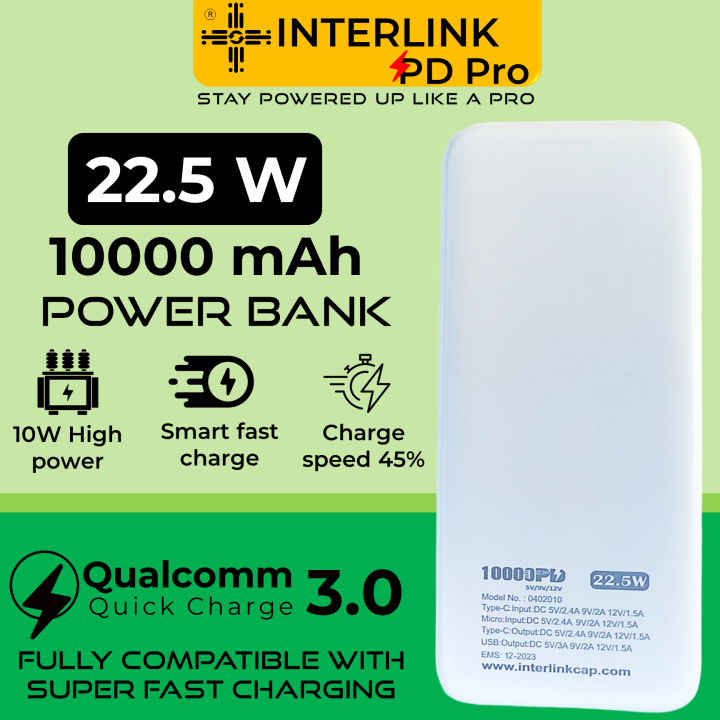 Interlink%20PD%20Pro%2022.5W%2010,000mAh%20Power%20Bank%20%7C%20Qualcomm%20Quick%20Charge%203.0%20%7C%20Premium%20Quality%20-%20Image%202