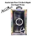 Atouchbo iPhone 13 Pro Max Air Armor Rugged TPU Case with Halolock Magnetic Ring for MagSafe Enabled Charging – Clear. 
