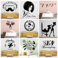 Hot BARBER Wall Sticker Hair Nail Beauty Salon Wall Art Wall Paper For Barber Store Home Decoration Nordic Style Home Decoration. 