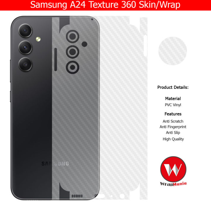 Samsung%20Galaxy%20A24%20Skin/Wrap%20360%20Protection%20Sheet/%20Carbon%20fiber/%20Matte/%20Transparent/%20Lamination%20Back%20And%20Sides%20Included%20Camera%20Skin%20-%20Image%209