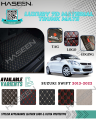 SUZUKI SWIFT 7D FLAT LUXURY DIAMOND TRUNK SERIES CAR MAT PREMIUM QUALITY LOGO MAT GENIUN FITTING CARPET MATS PVC MATS BLACK ANTI SLIP MAT JAPANI MAT RUBBER MAT TRANSPARANT TRUNK MAT DIGGI MAT EMBRIODRY MAT LUXURY MAT 5D MAT LEATHER  3D MAT. 