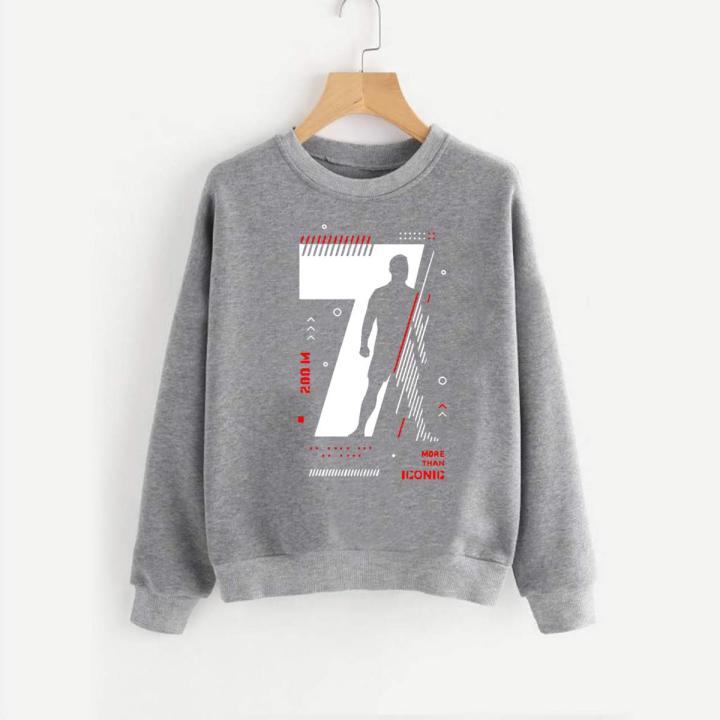 New CR7 Print Round Neck Full Sleeve Sweatshirt For Men