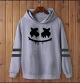 Marshmellow yellow printed kangroo hoodie for men. 