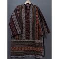 Multicolour Sindhi Designed Khaddar Shirt Covered Fully From Front With Beads And Golden Wire For Ladies And Girls. 