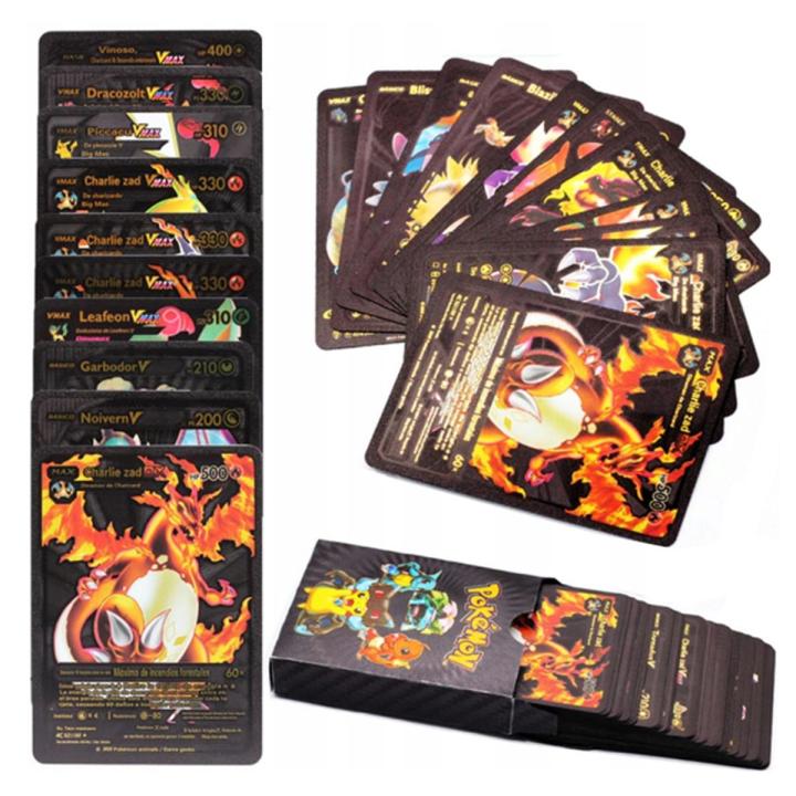 55%20Pcs%20Pokemon%20Black%20Gold%20Foil%20Cards%20Anime%20Cartoon%20Pokemon%20English%20Version%20Tcg%20Card%20For%20Fans%20Collection%20-%20Image%203