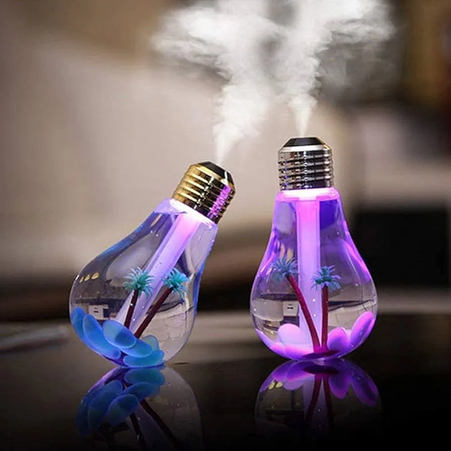AIR Freshener Bulb Humidifier With LED Night Light For Car Home And Office Portable Room Air Purifier (Multicolor) | Daraz.pk