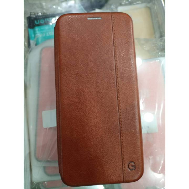 Samsung Galaxy 10 - Rich Boss Pure Leather Case Synthetic Leather Flip Cover
