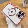 【 With Lens Films 】 CrashStar Magsafe Plating Transparent Soft Anti-fall Phone Case For iPhone 16 15 14 13 12 11 Pro Max XS XR X 8 + 7 Plus Wireless Charging Magnetic Phone Casing Full Cover Clear Shockproof Phone Cover Top Seller. 