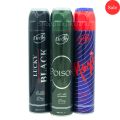 Air Freshener LUCKY BLACK | MAXIMA |POISONOUS | Pack of 3 300ml Big Bottle Lucky Room Spray Imported High Quality Value Budget Pack Deal Offer Fresh Scent Fragrance | Home Room Bath Room Easy to use | Office Room | Car Air Freshener |Hotel Room Gifting. 