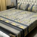 Crystal cotton satin Super Fine High Quality Fabric Doubel Bedsheet KIng Size. 