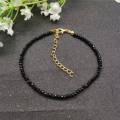 JCYMONG New Black glass beads anklet for girls style 2022. 