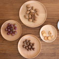 Panda Online 1PCS 15cm Natural Round Wooden Plates Beech Wood Tray Cake Snack Plate Dessert Serving Tray Dishes. 