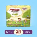 Momse Economy Diapers - XXL Size 6 - 24 Pcs - 15kg Plus. 
