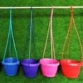 Flower Pots High Quality Decoration Multi Color Plastic Pots Decorating for lawn Garden and indoor Pack of 3. 