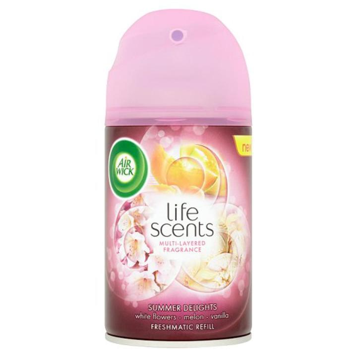 AIR WICK FRESH MATIC SUMMER DELIGHT AUTOMATIC SENSOR MACHINE 250 ML REFILL ROOM FRESHNER
