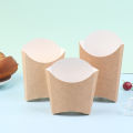 10Pcs French Fries Cup Disposable Kraft Paper Snack Anti-oil Cups Packing Box Take Away Fast Food Container Supplies. 